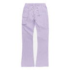 M1634 Adorni Stacked Nylon Pants - Lavender