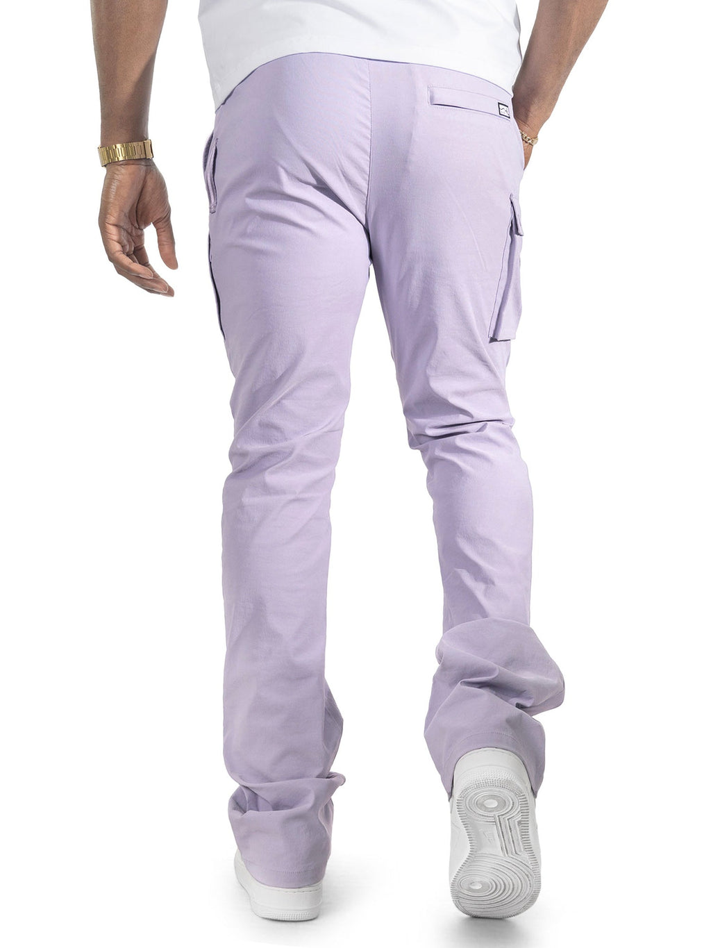 M1634 Adorni Stacked Nylon Pants - Lavender