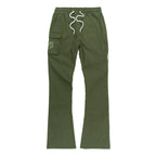 M1634 Adorni Stacked Nylon Pants - Olive