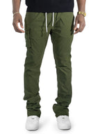 M1634 Adorni Stacked Nylon Pants - Olive