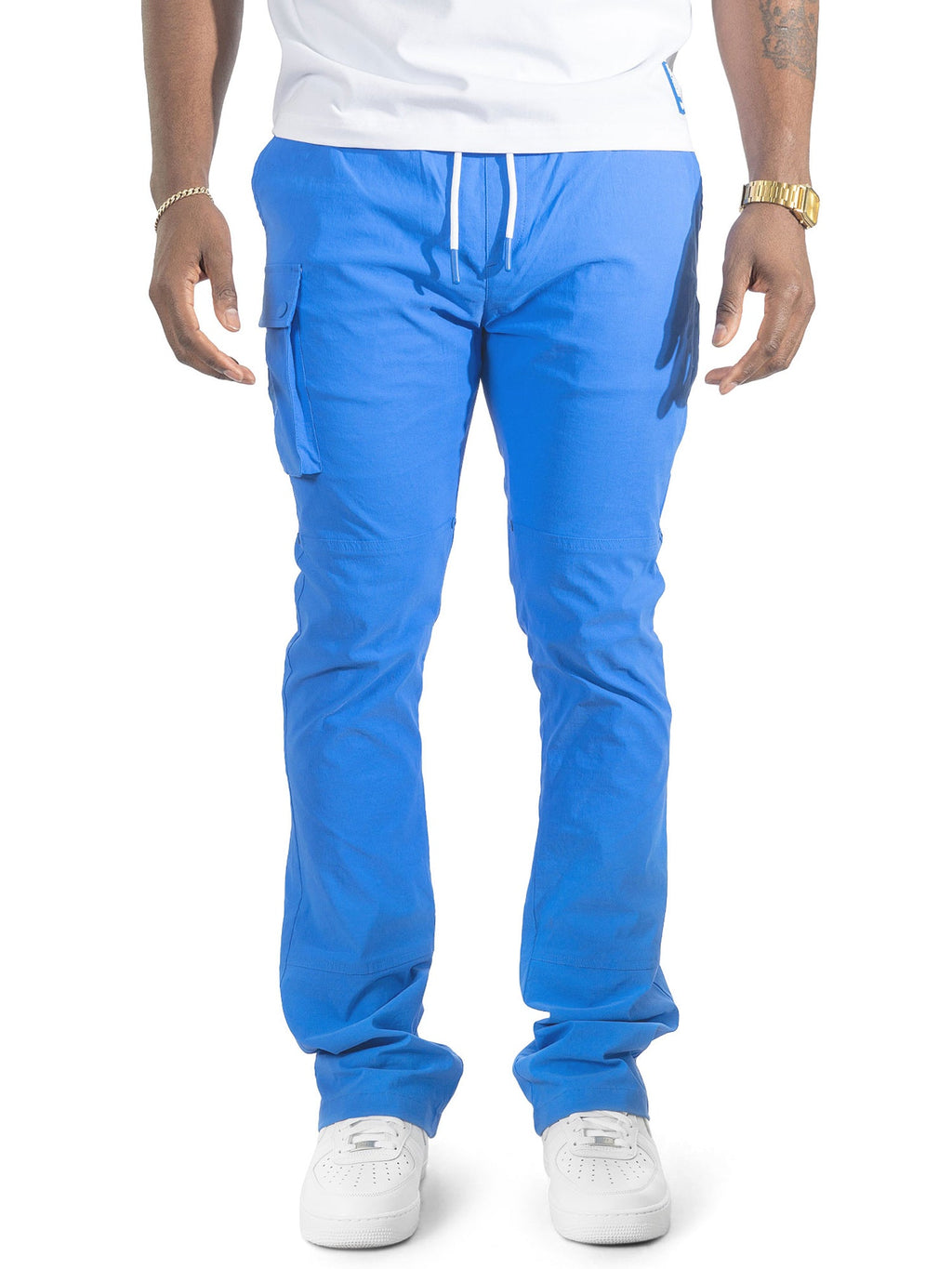 M1634 Adorni Stacked Nylon Pants - Royal