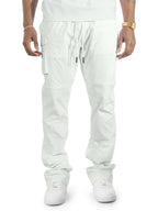 M1634 Adorni Stacked Nylon Pants - White