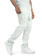 M1634 Adorni Stacked Nylon Pants - White