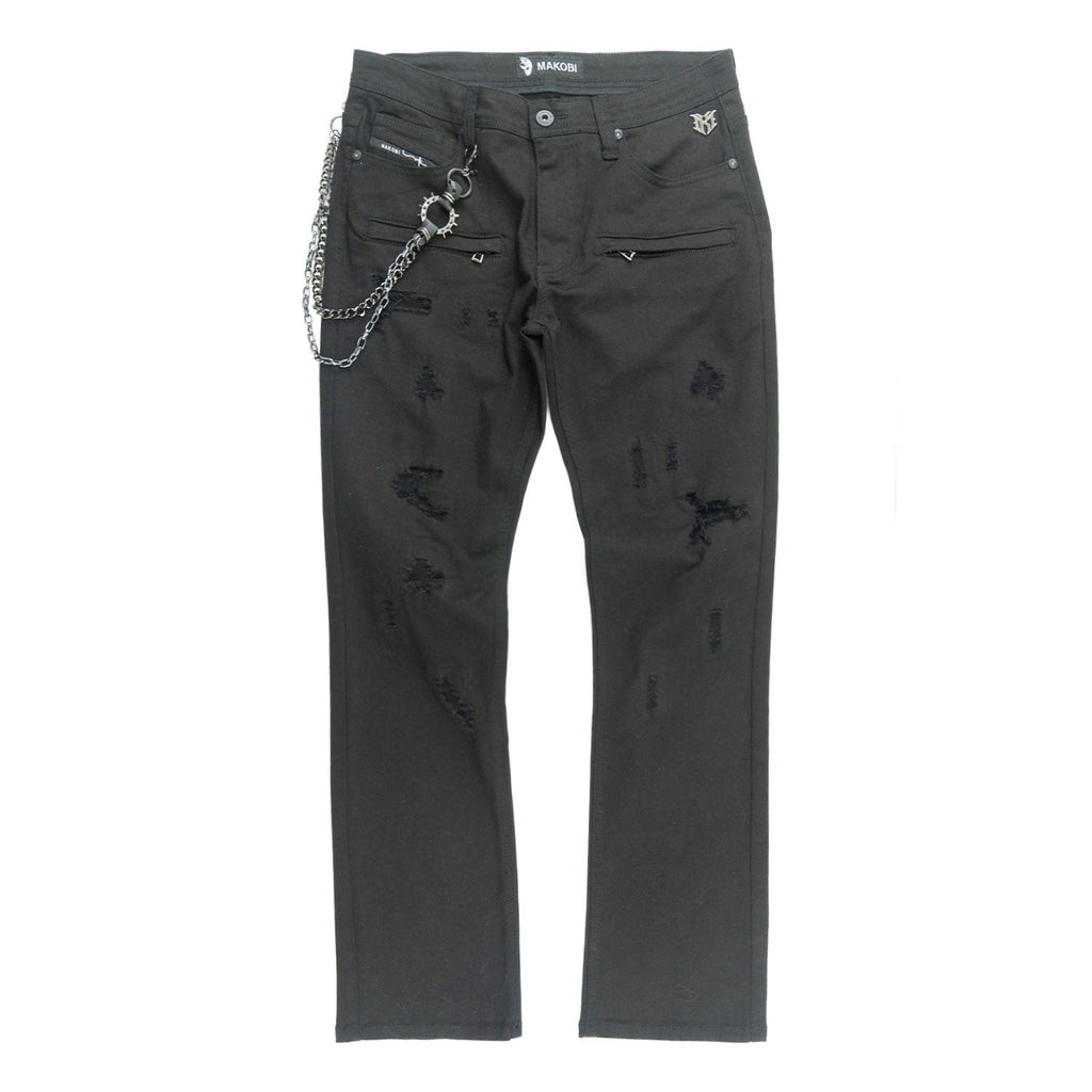 M1763 Adorni Chain Pants - Jet Black