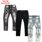 M1786 Prado Biker Jeans Set of 3