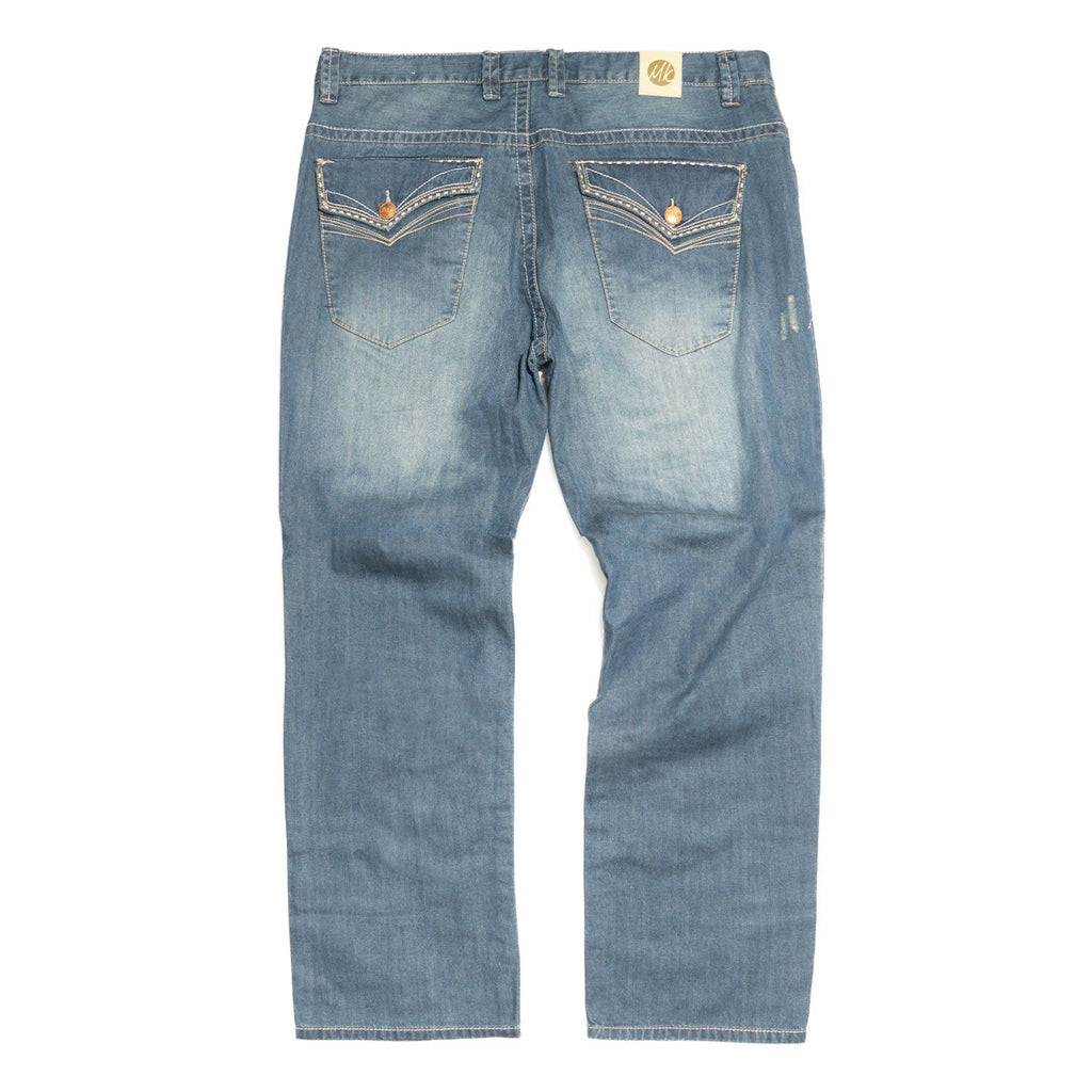 M1826 Makobi Premium Washed Jeans - Medium Blue