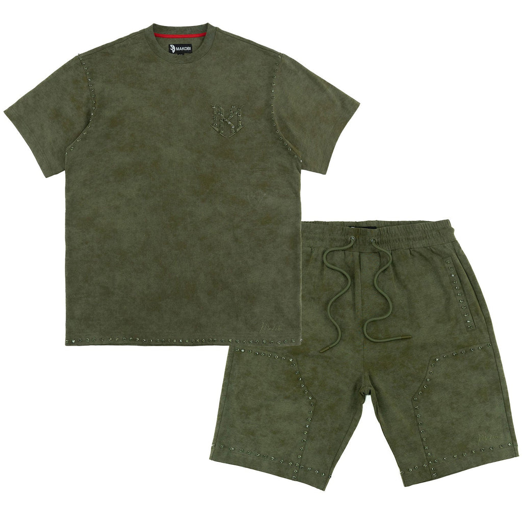 M183 Prada Jersey Short Set - Olive