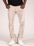 M1973 Danielli 34" Semi Stacked Jeans - Gray