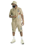 M414 Vivere Twill Short Set - Khaki