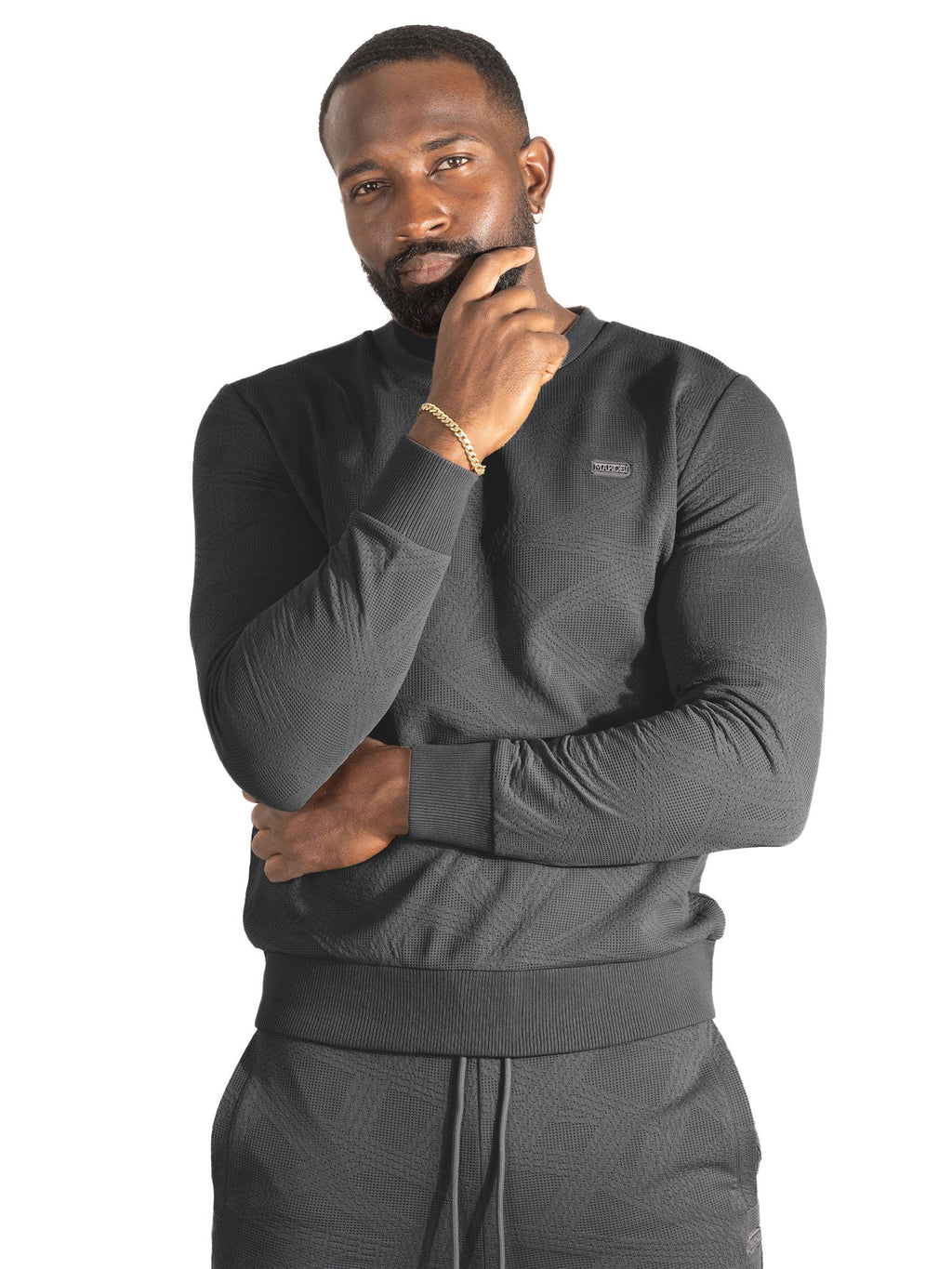 M4247 Bernardi Crewneck Set - Black