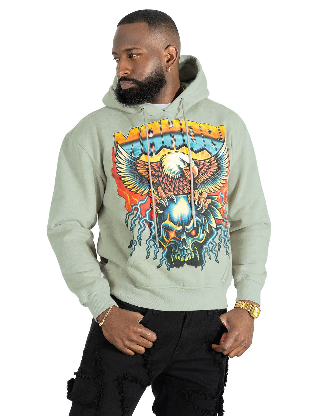 M4262 Atos Pull Over Hoodie - Gray