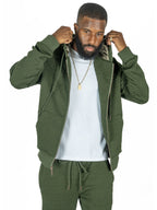 M4356 Berteli Jacquard Hoody Set - Olive