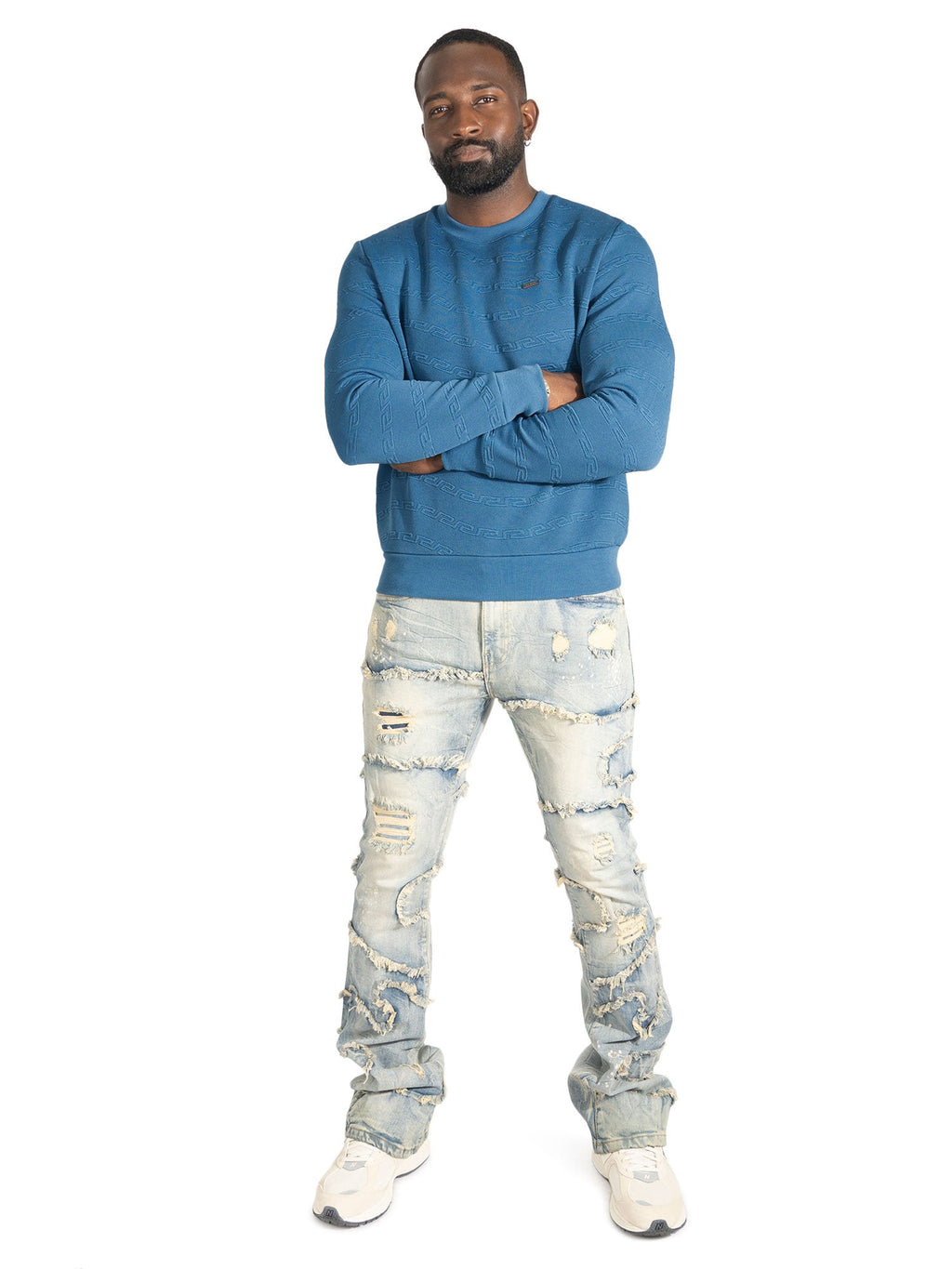 M4412 Bianco Crewneck - Blue