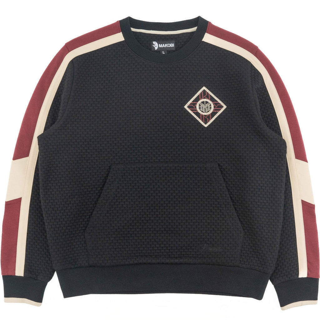 M4555 Lorenzo Jacquard Crewneck - Black