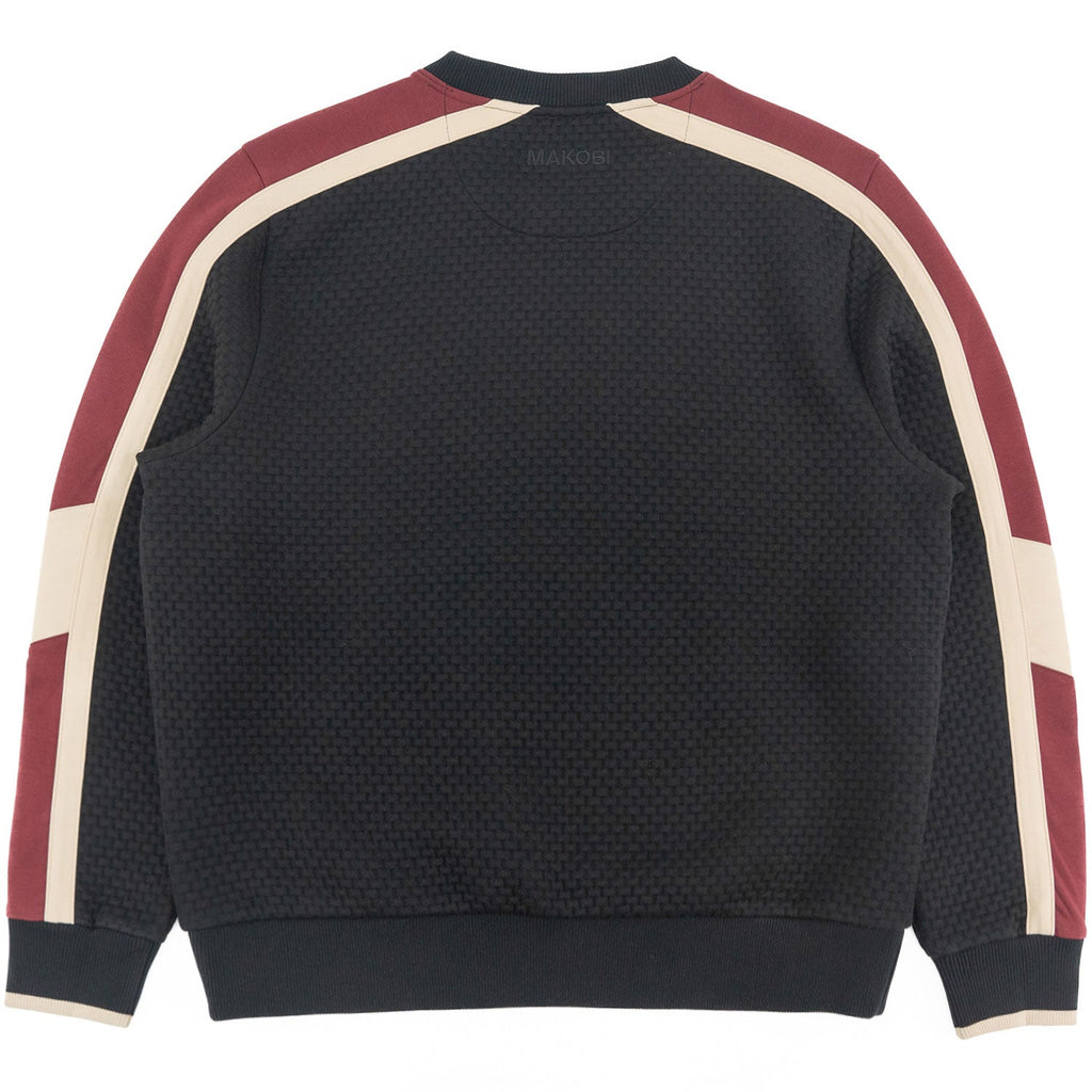 M4555 Lorenzo Jacquard Crewneck - Black
