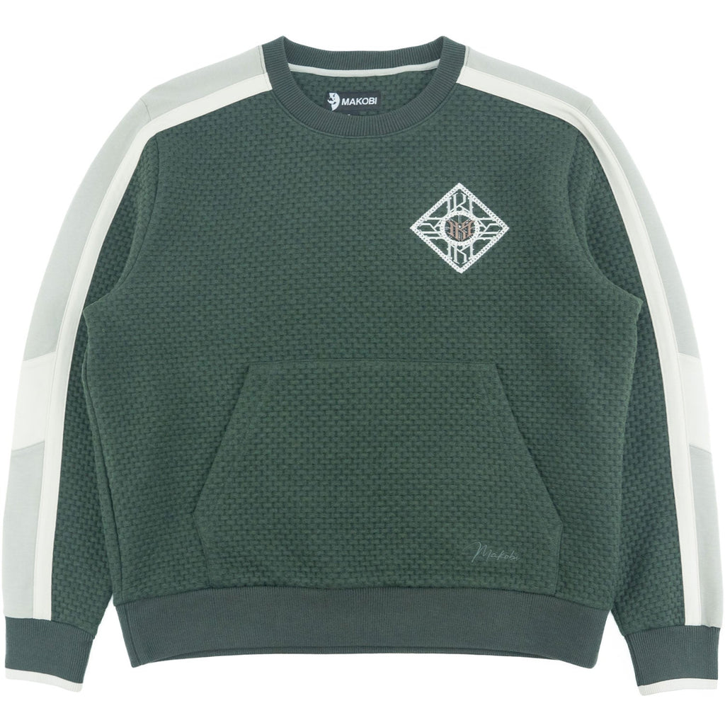 M4555 Lorenzo Jacquard Crewneck - Green