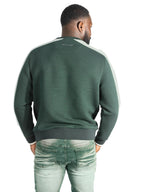 M4555 Lorenzo Jacquard Crewneck - Green