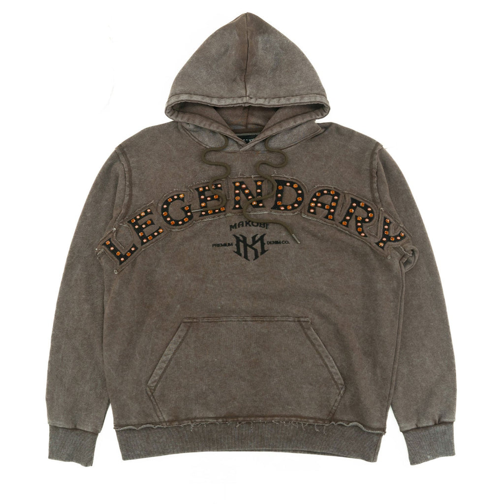 M4557 Sartoni Pull Over Fleece Hoodie - Brown