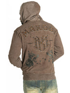 M4557 Sartoni Pull Over Fleece Hoodie - Brown