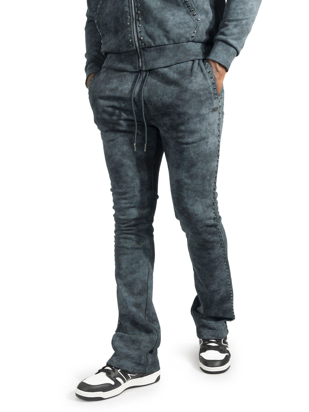 M5455 Lorenzino Zip-Up Hoodie Set - Black