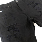 M607 Amato Denim Shorts - Black/Black