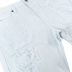 M607 Amato Denim Shorts - White
