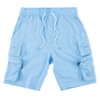 M633 Colton Nylon Spandex Cargo Shorts - Sky Blue 25'