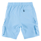M633 Colton Nylon Spandex Cargo Shorts - Sky Blue 25'