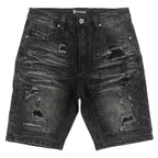 M904 Prego Denim Shorts - Black Wash