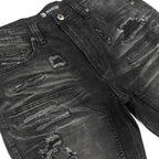M904 Prego Denim Shorts - Black Wash